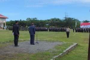 Bupati Bacakan Sambutan Kapolda di Apel Bhabinkamtibmas dan Doa Bersama